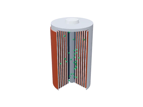 Battery, rendered in 3D