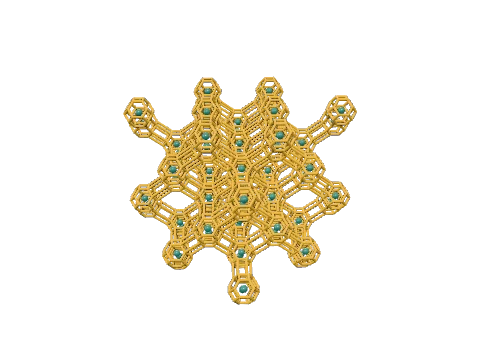 Faujasite (zeolite X and Y) 3D model