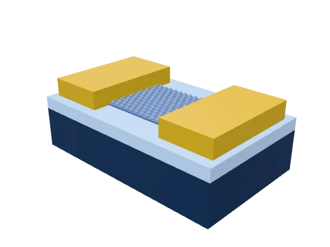 Transistor (FET), rendered in 3D