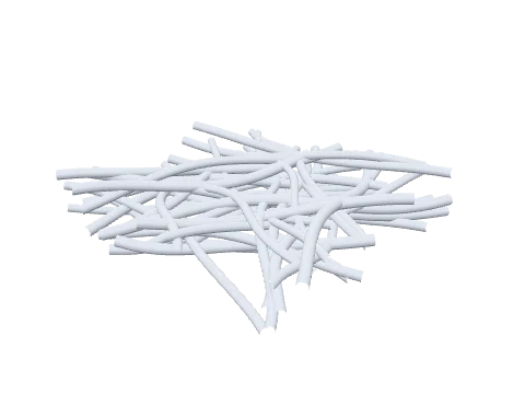 Fibre mat, rendered in 3D