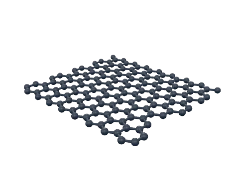 Graphene, rendered in 3D