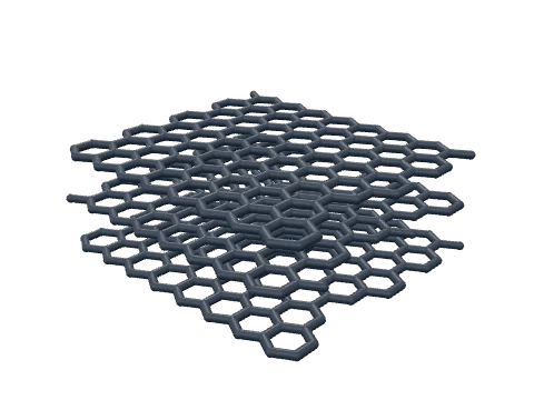 Graphite (stacked), rendered in 3D