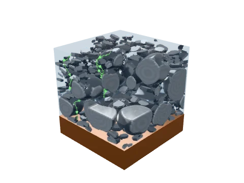 Graphite anode 3D model