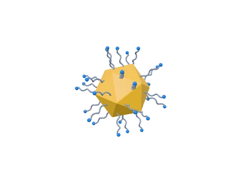 Icosahedral nanoparticle, rendered in 3D
