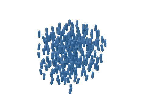 Liquid crystal, rendered in 3D