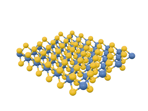 MoS₂, rendered in 3D