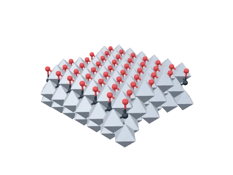 MXene with polyhedra, rendered in 3D