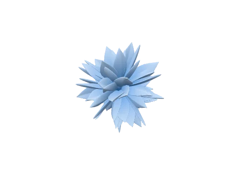 Nanoflower, rendered in 3D