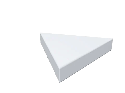 Silver nanoprism, rendered in 3D