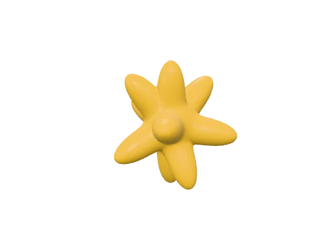 Gold nanostar, rendered in 3D