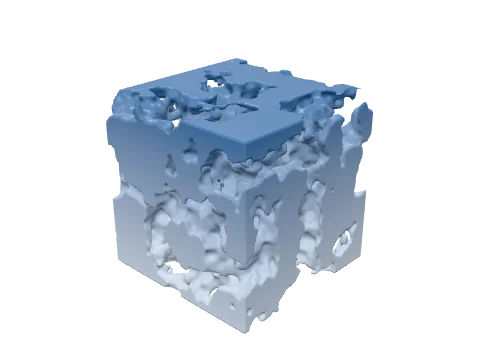 Volumetric noise, rendered in 3D
