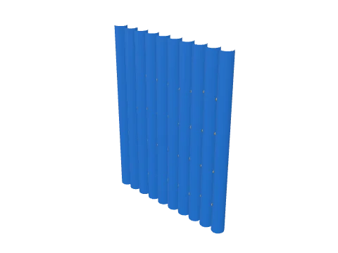 DNA origami, rendered in 3D