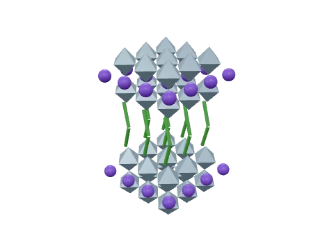Layered (2D) perovskite, rendered in 3D
