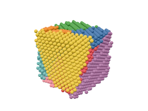 Polycrystal (points), rendered in 3D