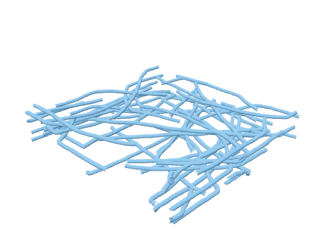 Polymer membrane, rendered in 3D