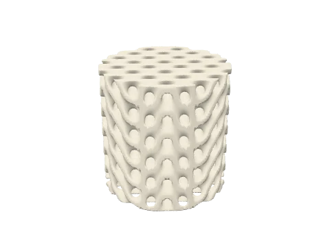 Bone scaffold (diamond), rendered in 3D