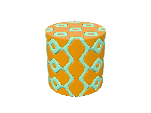 Schwarz P scaffold, rendered in 3D