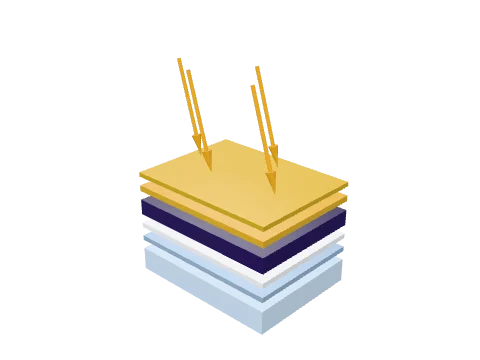 Solar cell, rendered in 3D