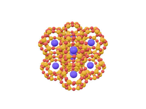 Zeolite, rendered in 3D