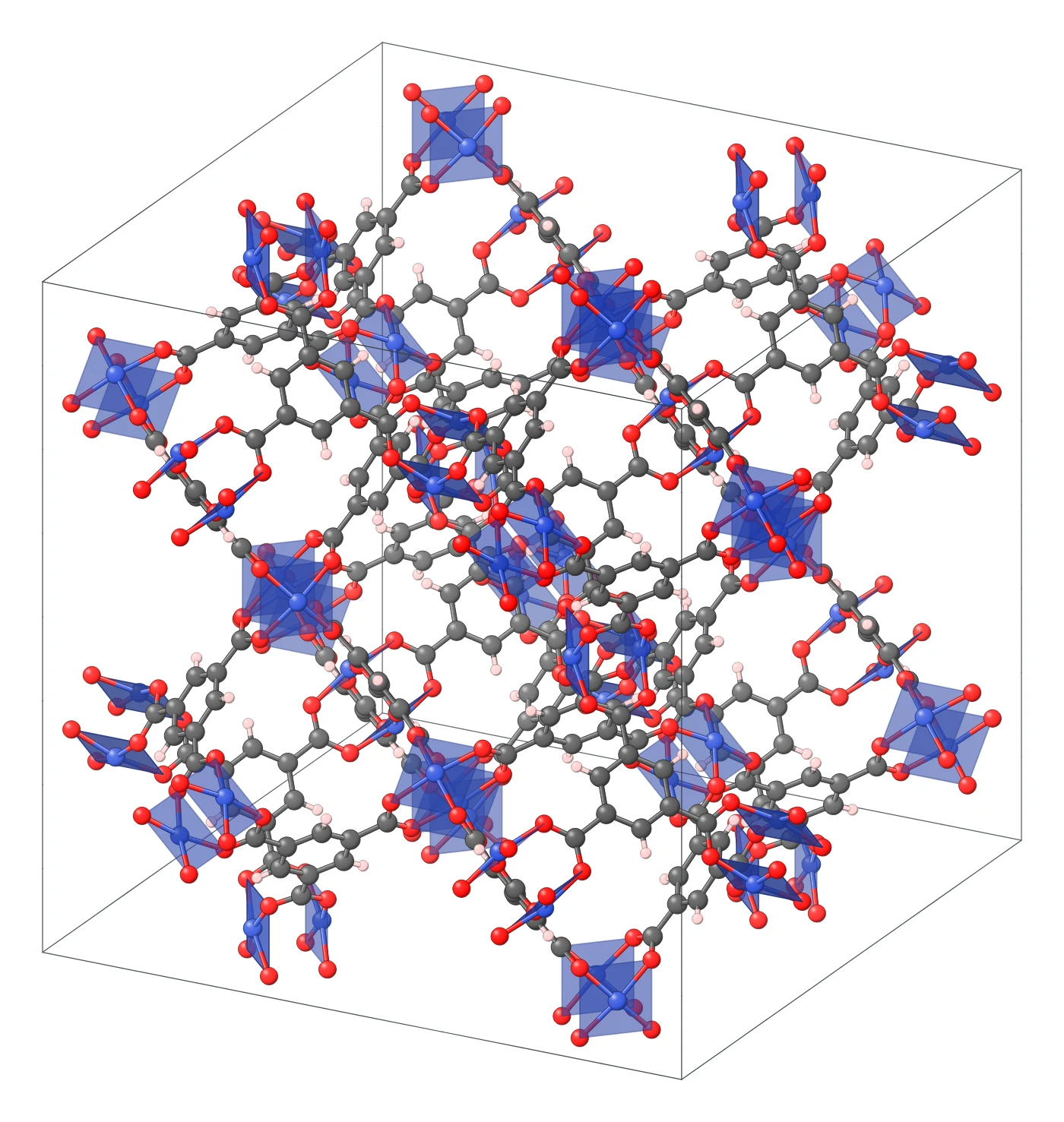 HKUST-1 crystal structure drawn from its crystal file