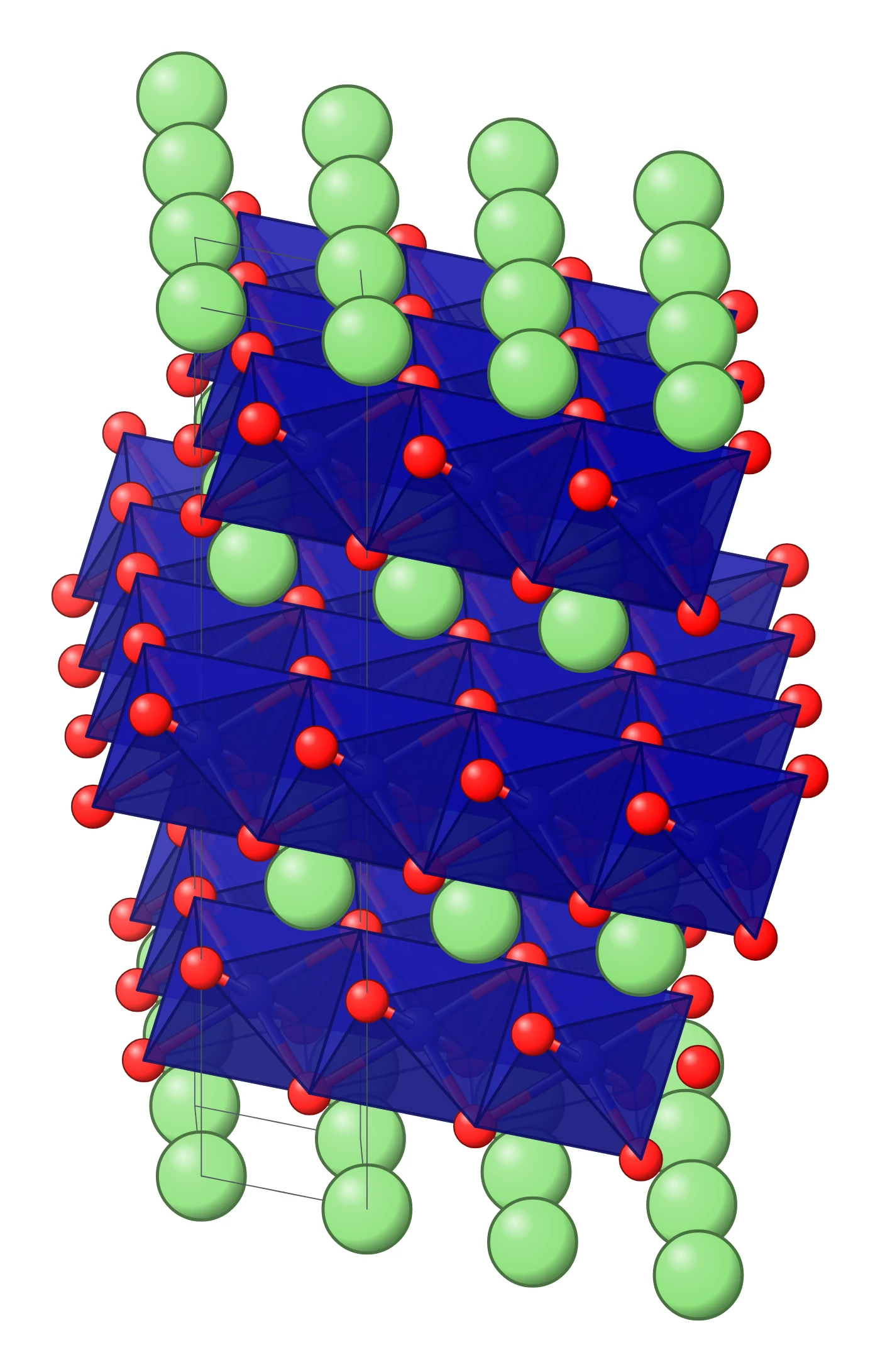 LiCoO₂ crystal structure drawn from its crystal file