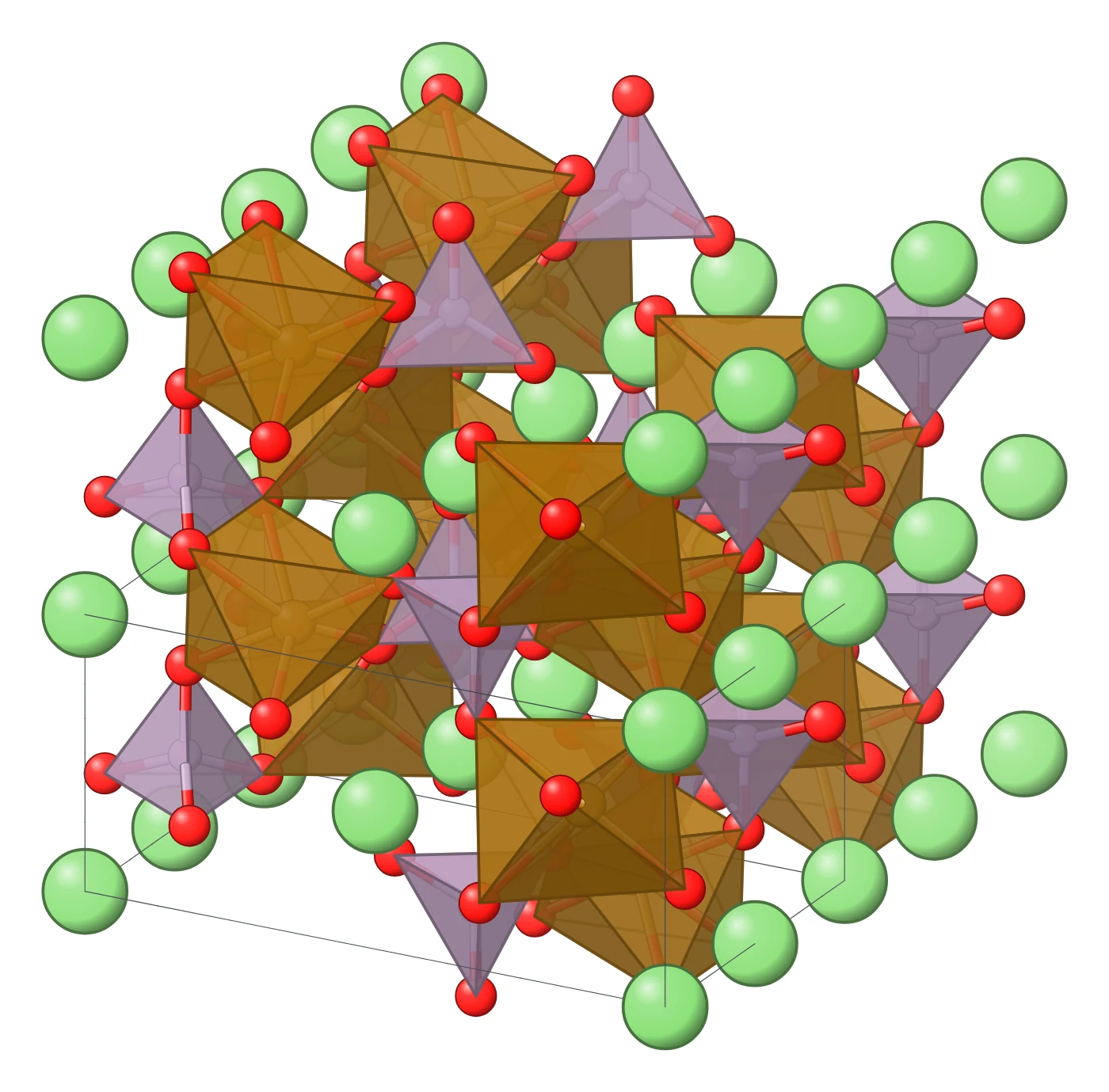 LiFePO₄ (LFP) crystal structure drawn from its crystal file