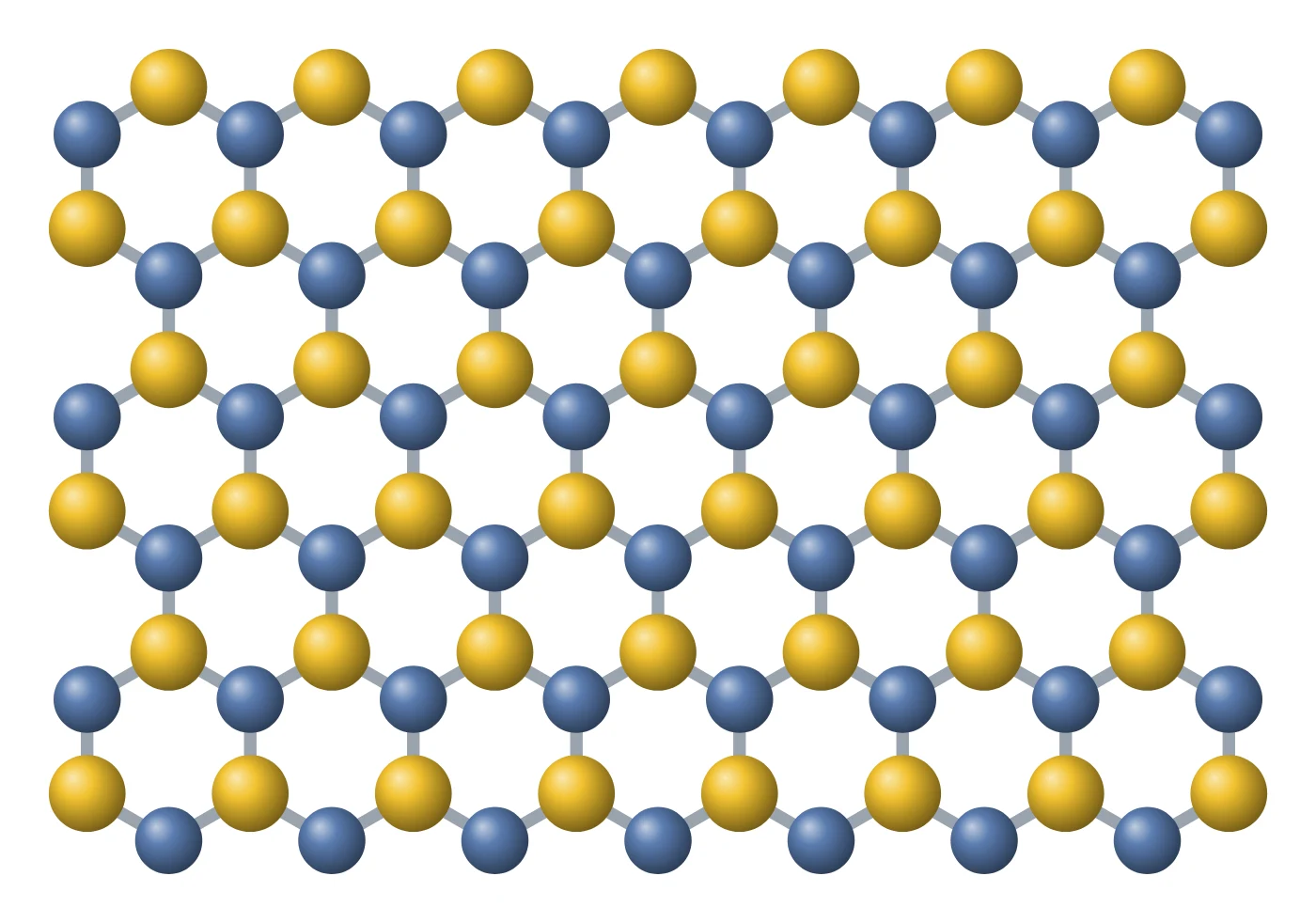 MoS₂ (molybdenum disulfide) structure drawn as a LabCanvas Library object