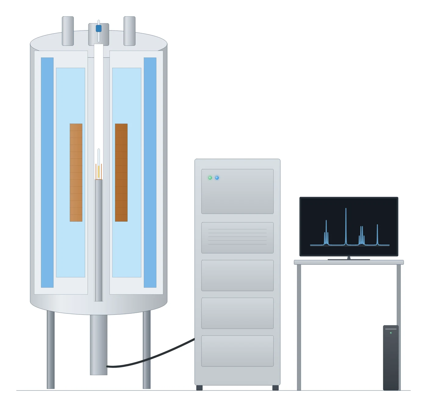 Nuclear magnetic resonance (NMR) spectroscopy instrument drawn as a LabCanvas Library object