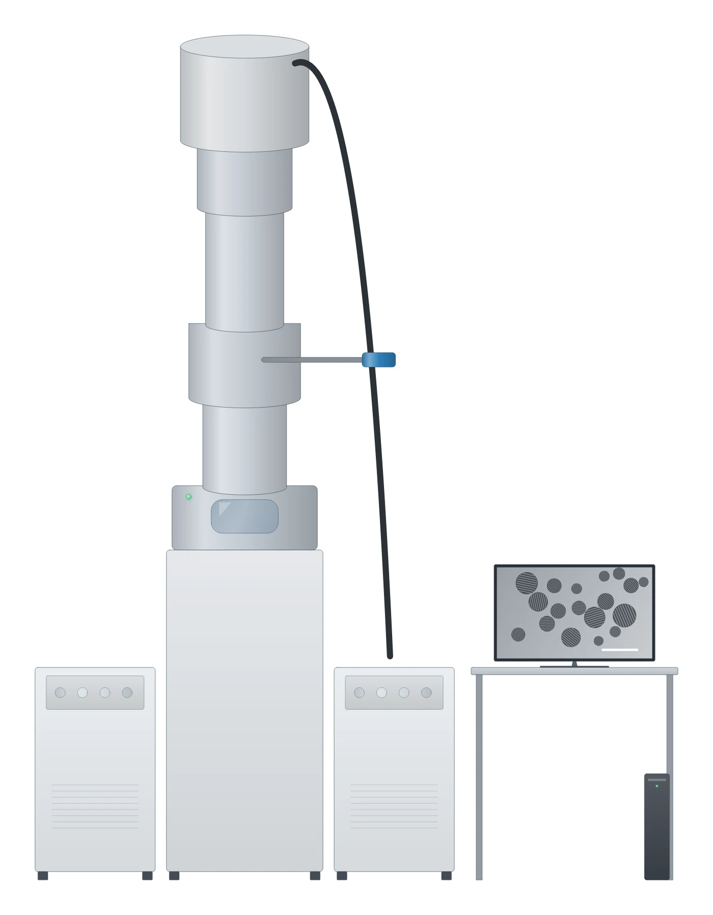 Transmission electron microscopy (TEM) instrument drawn as a LabCanvas Library object