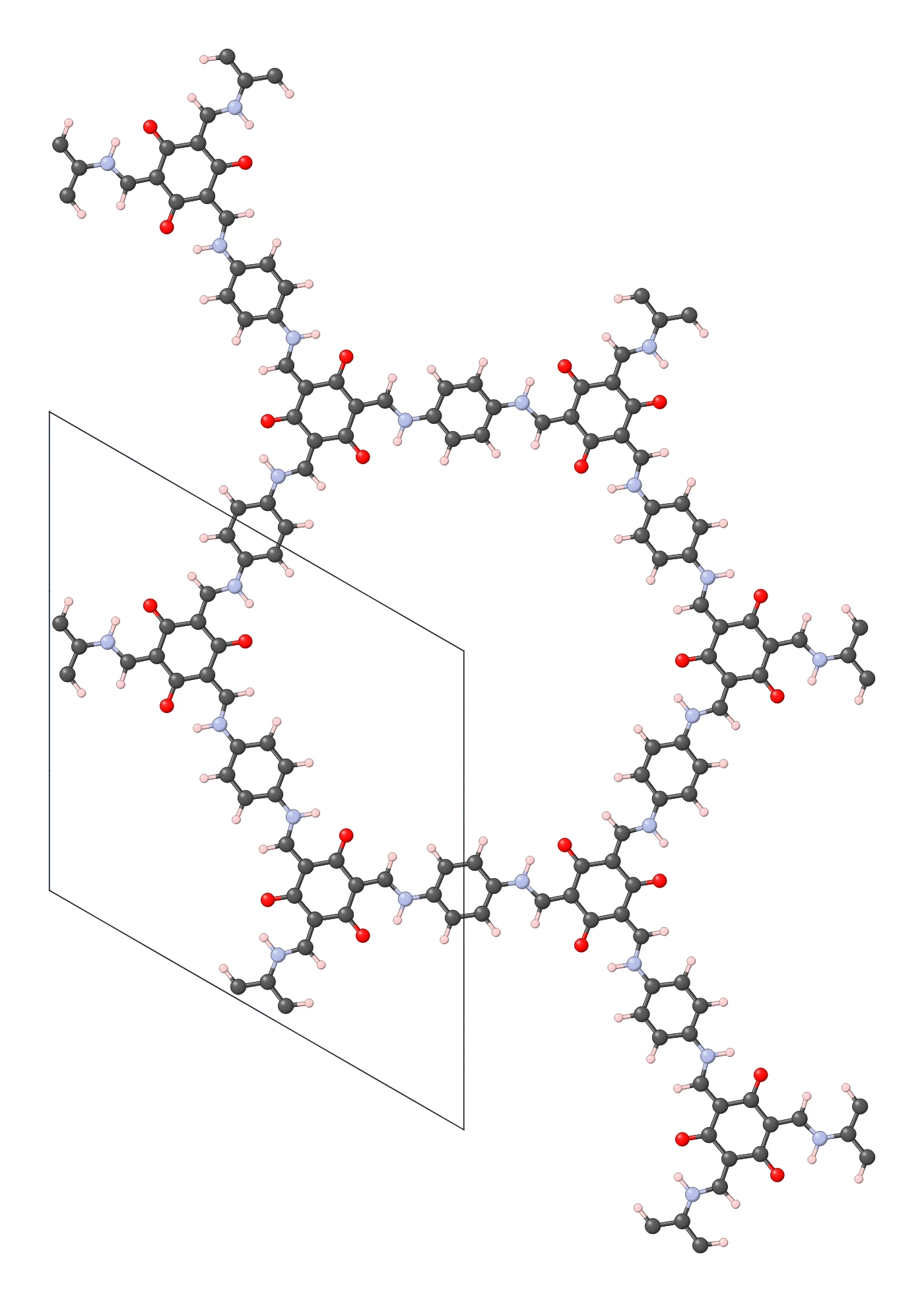TpPa-1 crystal structure drawn from its crystal file