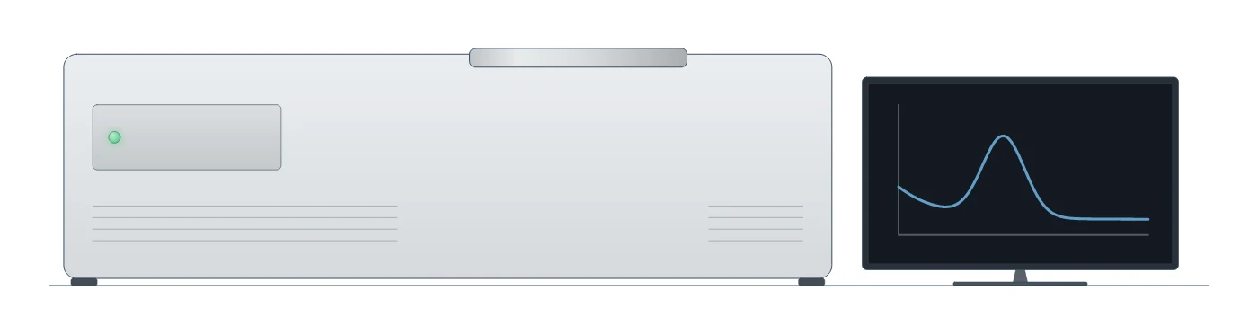 UV–vis spectroscopy instrument drawn as a LabCanvas Library object