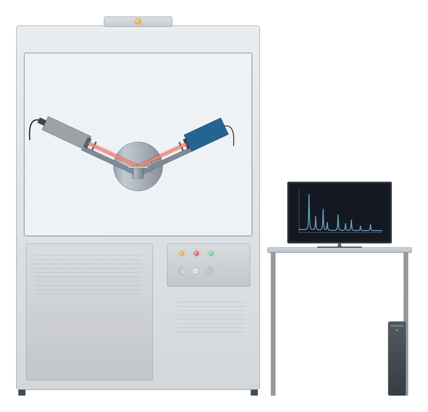 X-ray diffraction (XRD) instrument drawn as a LabCanvas Library object