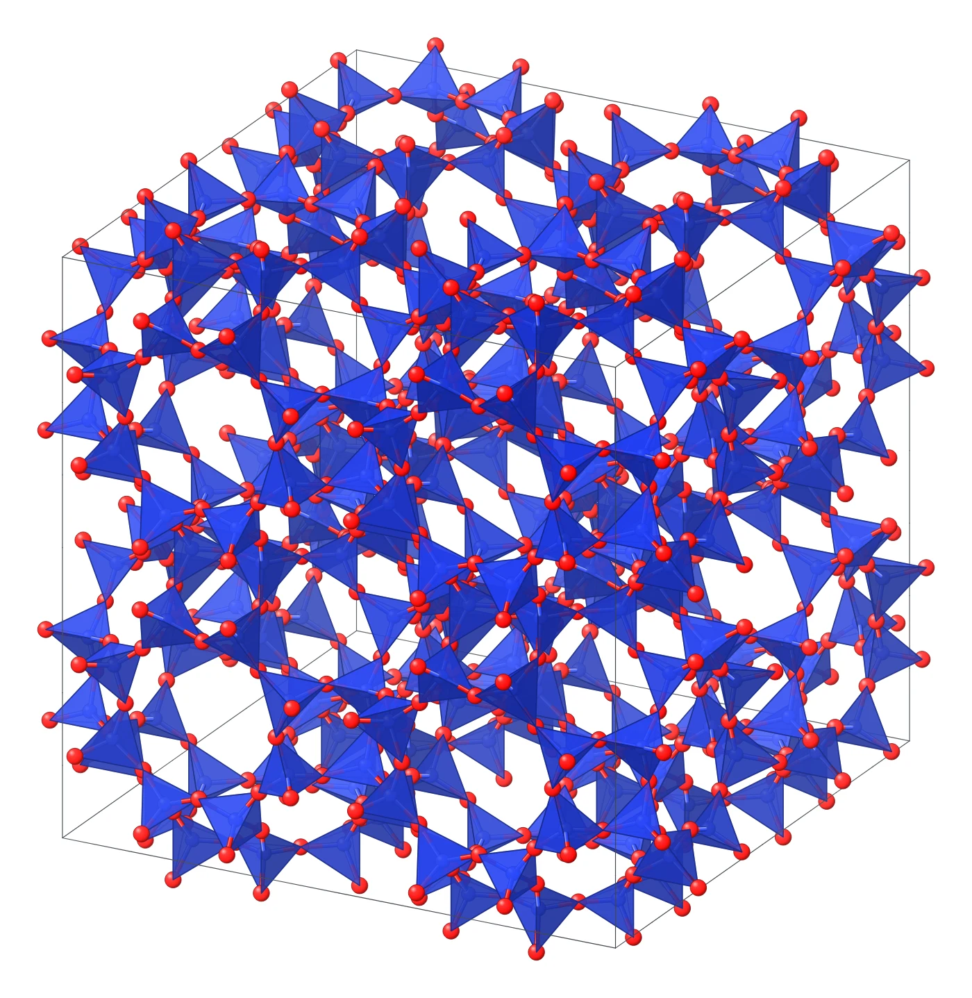 Zeolite A (LTA) crystal structure drawn from its crystal file