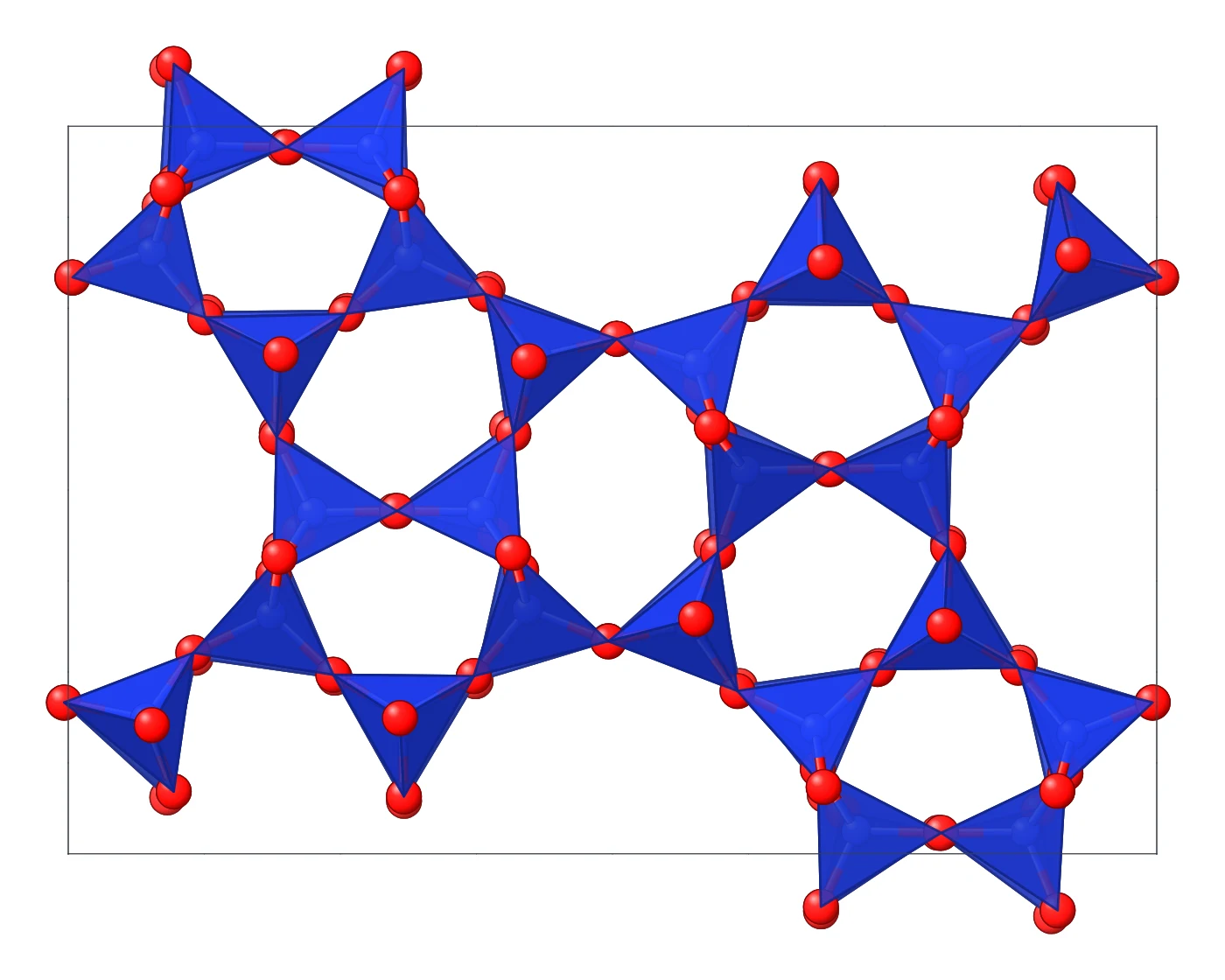 Zeolites crystal structure drawn from its crystal file