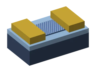 Transistor (FET): Field-effect transistor with a 2D-material channel, source, drain and gate