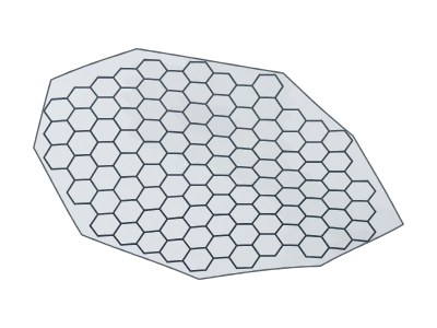Graphene flake: Single graphene layer in 3D: honeycomb lattice on a flat or wrinkled sheet, zigzag or armchair edges, vacancies, pores and dopants