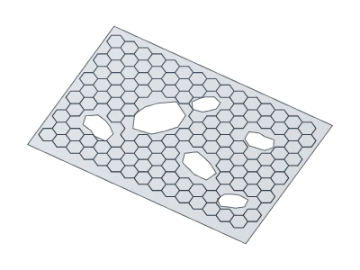 Porous graphene: Single graphene layer in 3D: honeycomb lattice on a flat or wrinkled sheet, zigzag or armchair edges, vacancies, pores and dopants