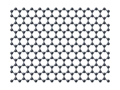 Graphene: 2D material sheet: graphene, h-BN, MoS₂ or MXene, flat or tilted