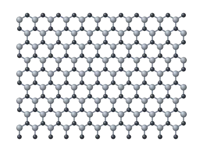 MXene: 2D material sheet: graphene, h-BN, MoS₂ or MXene, flat or tilted