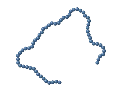 Polymer: Polymer chain: random coil, bottle-brush, star or block copolymer