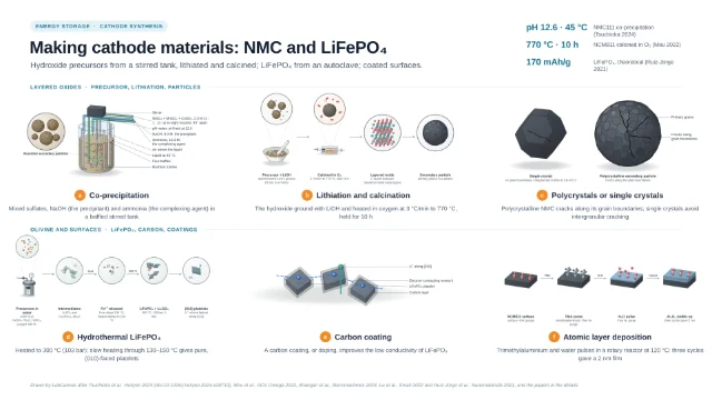 Making cathode materials: NMC and LiFePO₄: editable figure template