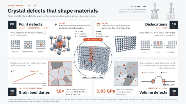 Crystal defects that shape materials: editable figure template