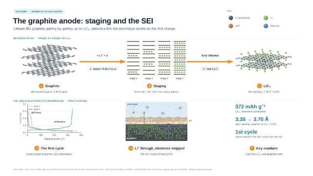 The graphite anode: staging and the SEI: editable figure template