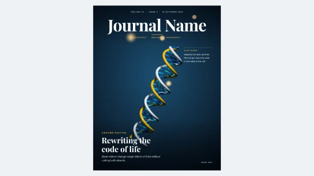 Journal cover: genome editing: editable figure template