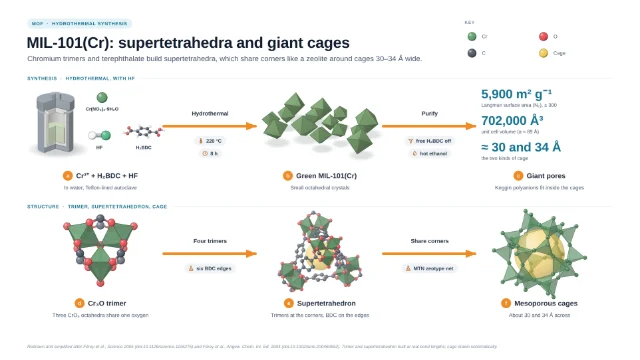 MIL-101(Cr): supertetrahedra and giant cages: editable figure template
