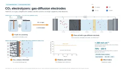CO₂ electrolyzers: gas-diffusion electrodes: editable graphical abstract template