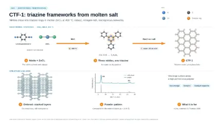 CTF-1: triazine frameworks from molten salt: editable graphical abstract template