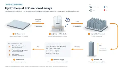 Hydrothermal growth of ZnO nanorod arrays: editable graphical abstract template