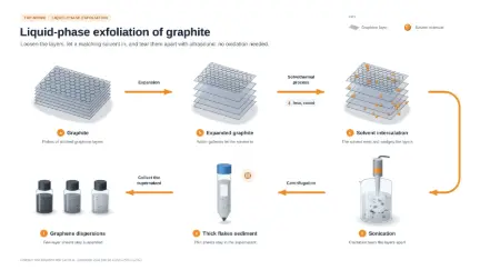 Liquid-phase exfoliation of graphite: editable graphical abstract template