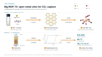 Mg-MOF-74: open metal sites for CO₂ capture: editable graphical abstract template